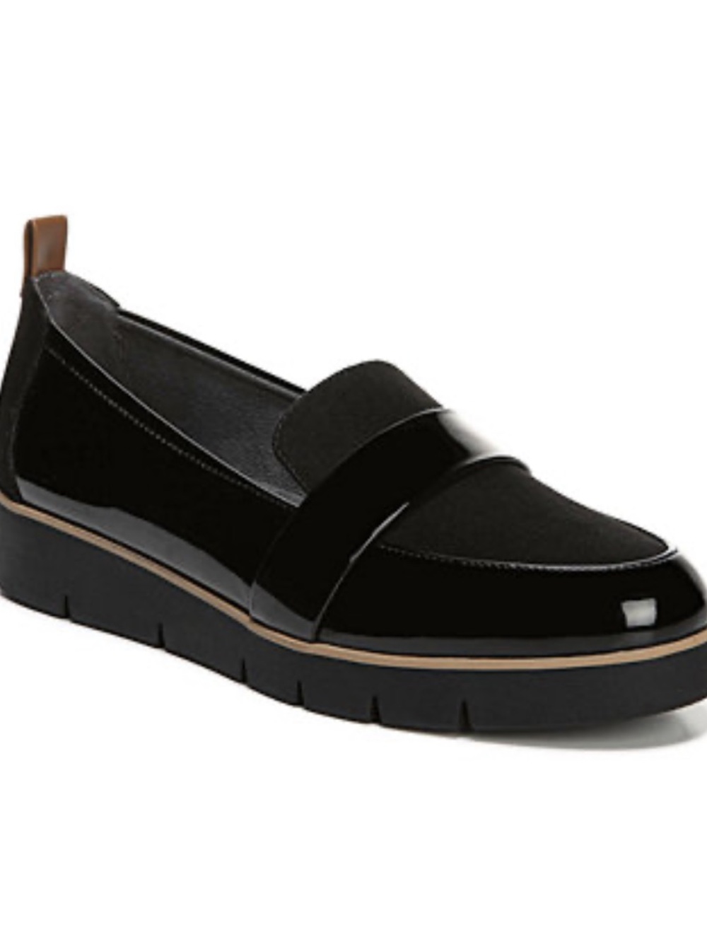 Dr. Scholl's Black Patent & Matte Webster Platform Loafer